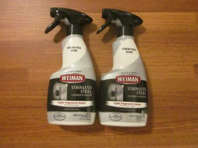 #ad #ad 2 pk Weiman STAINLESS STEEL CLEANER amp; POLISH Clean Appliances 12oz Spray Each $9.99
