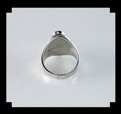 Handgefertigter Sterling und Wildpferd Magnesit Herrenring Größe 12 - Bild 7 von 7