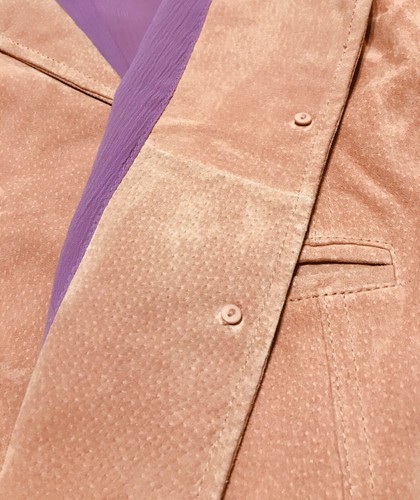 *NWT* Wilsons Leather MAXIMA Dusty Rose/Pink Soft Suede Jacket Size Med Petite - Picture 6 of 11
