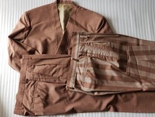 Vintage 1980's Issey Miyake Set Up 2 Pants Suit Size L Brown