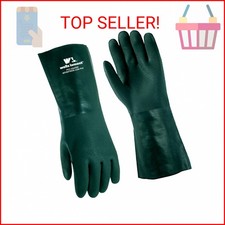 Wells Lamont Heavy Duty 14  PVC Coated Work Gloves  Chemical  Liquid Resistant