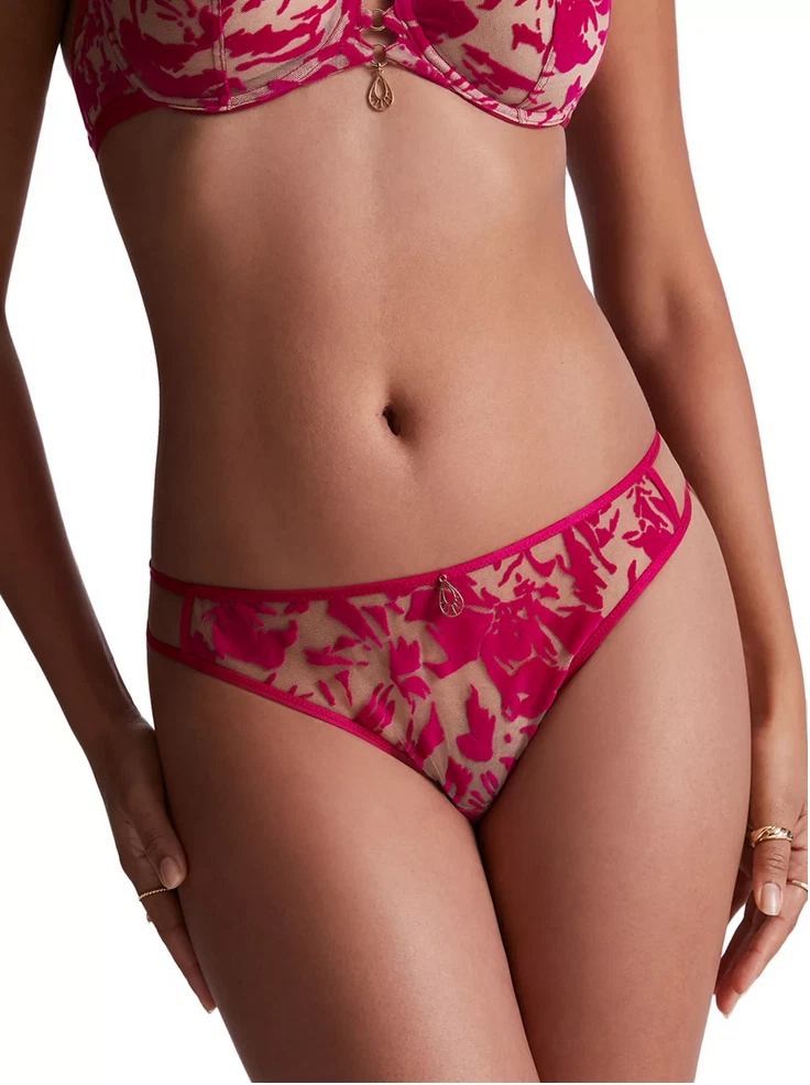 Tanga (Bikini) Aubade Rosessence - Fuchsia - Taille FR 2/EUR 38/US-UK S - Neuf étiqueté