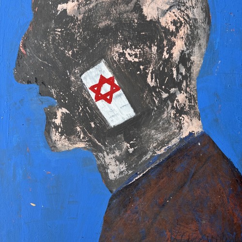 Contemporary Political Painting – Profile with male Star of David - Picture 3 of 3