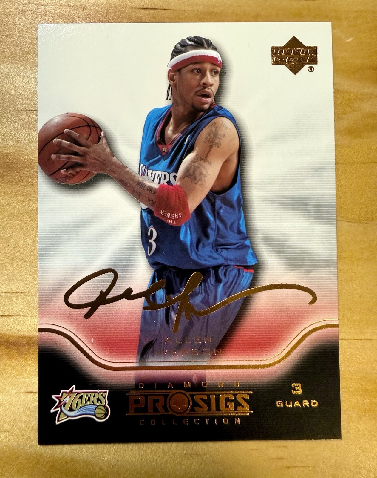 Allen Iverson 2004-05 Upper Deck Pro Sigs Diamond Collection #65 76ers 1 Owner!