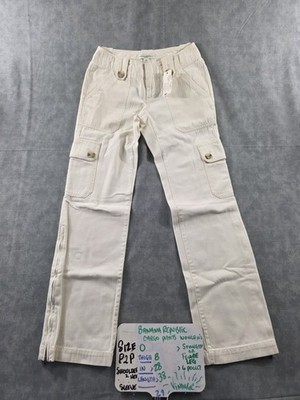 Banana Republic Womens  Off White Martin Fit Cargo Cotton Zip Leg Y2K Beautiful 