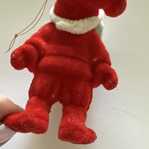 Adorno de Navidad flocado de colección Japón MCM Kitsch fieltro Santa cara de plástico - Imagen 8 de 15