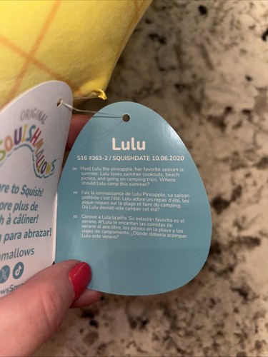 NWT Squishmallow Kellytoy Food Series 20" Lulu the Pineapple Squishy Plush Toy - Picture 4 of 4