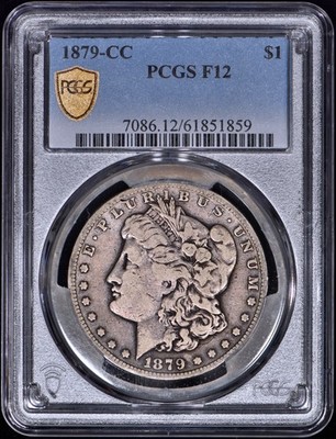1879-CC Morgan Silver Dollar $1 PCGS F12