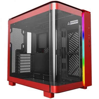 Montech King 95 Midi-Tower, Tempered Glass, ARGB - rot
