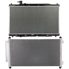 Aluminum Radiator&AC Condenser Cooling Kit For 2007-09 Honda CR-V 2.4L 4-Door l4