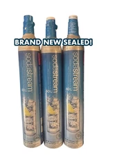 3 GENUINE Sodastream CO2 Refills. Makes 60L BRAND NEW SEALED!
