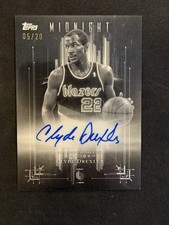2025-26 Topps Midnight- Clyde Drexler - Dark Marks Autograph - /20 - Blazers