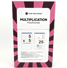 Think Tank Scholar Multiplication Flash Cards Full Box Set 173 Ages 8 Tabs LN
