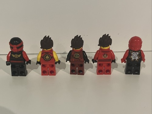 LEGO NINJAGO Kai Minifigures Lot Red Fire Ninja 5 Minifigures - Picture 2 of 2