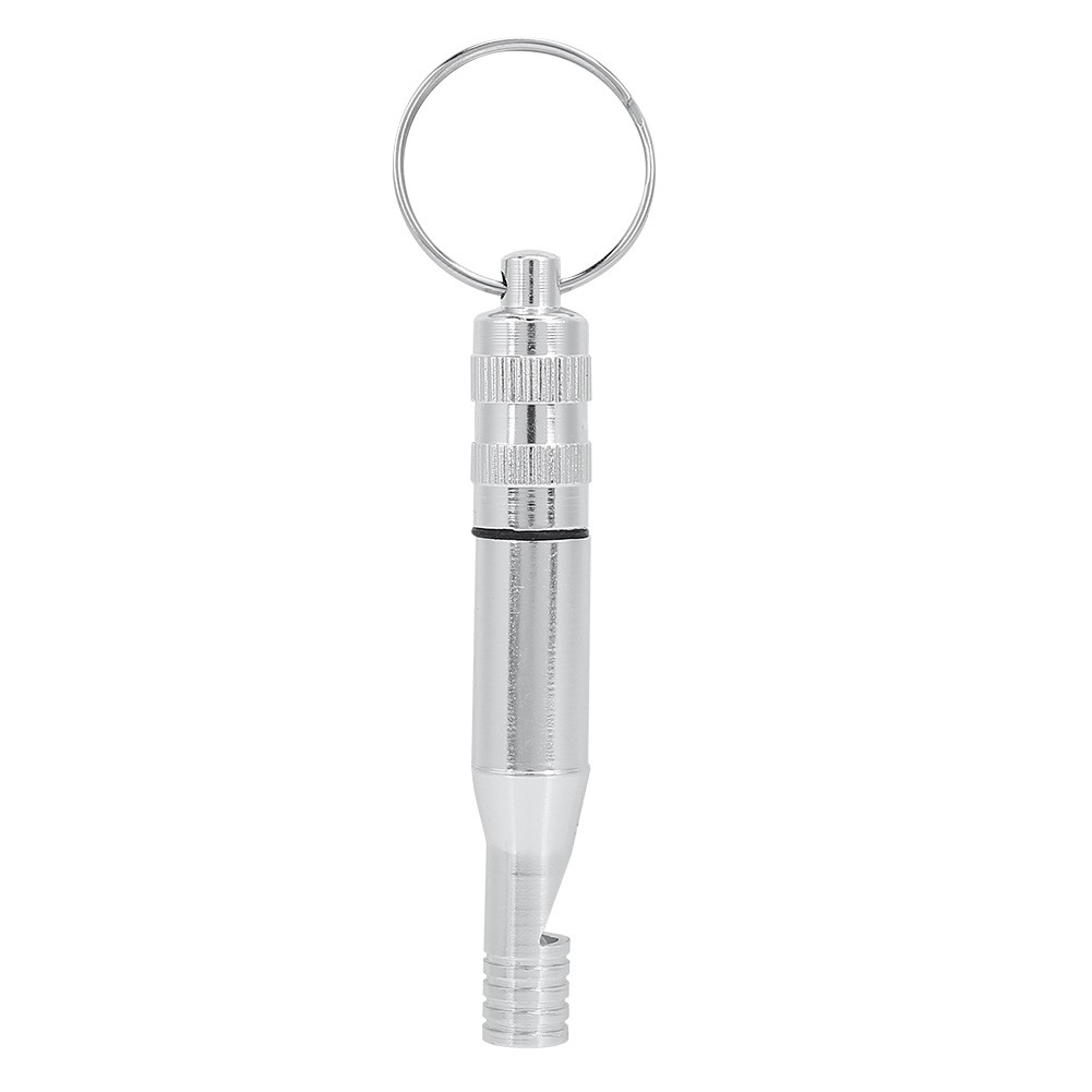 HOT (Silver)Outdoor Survival Aluminum Alloy Whistle Camping Hiking Emergency BJ