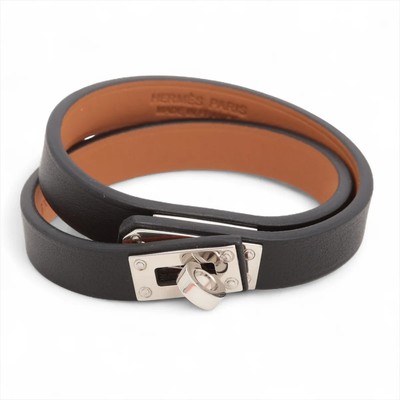 Hermès Kelly Armband Dubletour W Gravur: 2024 Charm T1 Leder schwarz