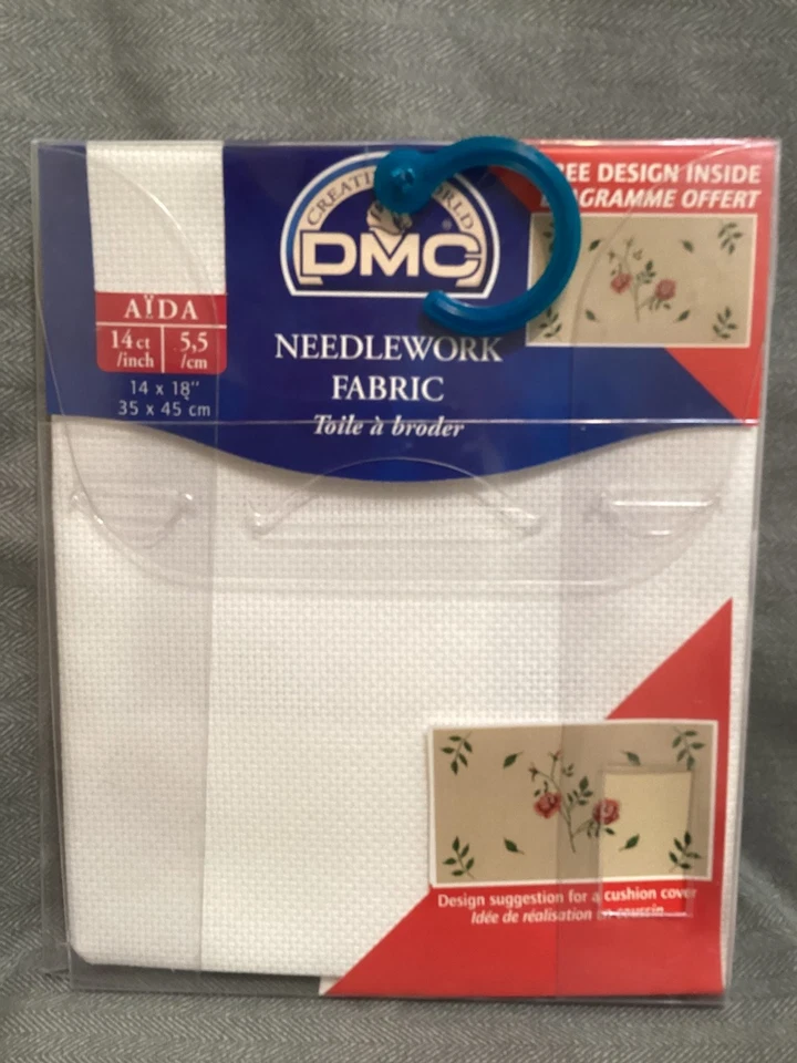 DMC 14 Count Aida Cross Stitch Fabric 100% Cotton 14" x 18" Lot of 7 - 6 Colors - Image 2 of 4