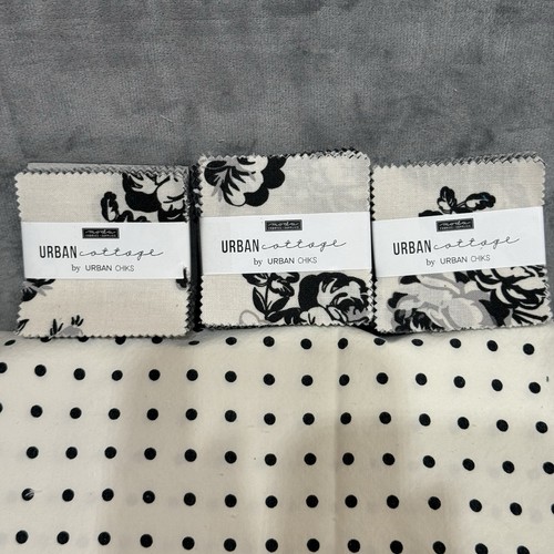 Urban Cottage (3) Charm Packs 2.5” By Urban Chiks Moda Fabrics Quilting Cotton - Picture 2 of 3