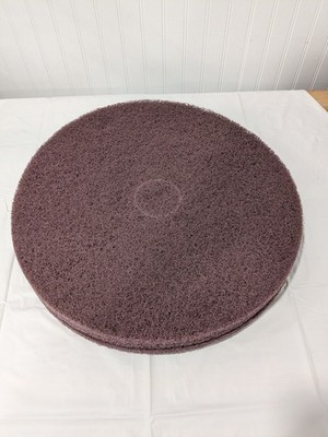 PRO-SOURCE 20'' Floor Stripping Pad: Coarse Polyester, Maroon Qty 3 PS-430520