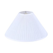 Aspen Creative 33018 Hardback Empire Spider Lamp Shade, Pleated in Cotton Whi...