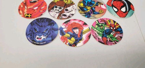 Vintage 1995 Marvel X-Men Pogs Lot Of 15 Super Heroes Villains 1990s Milk Caps - Picture 5 of 6