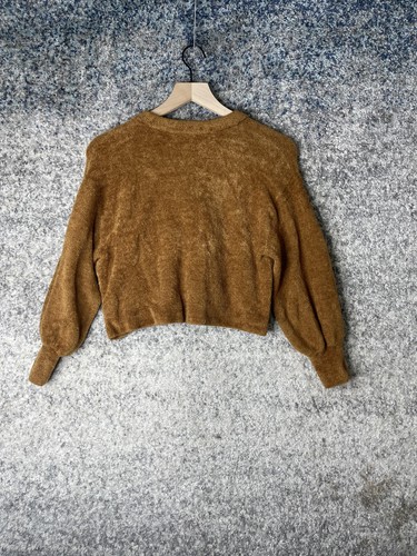 Alice + Olivia Sweater Womens XS Bouclé Button Front Cropped Long Sleeve - Picture 6 of 6