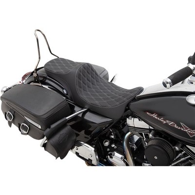 Drag Specialties Predator III 2- Up Seat - Double Diamond - Silver 0801-1305