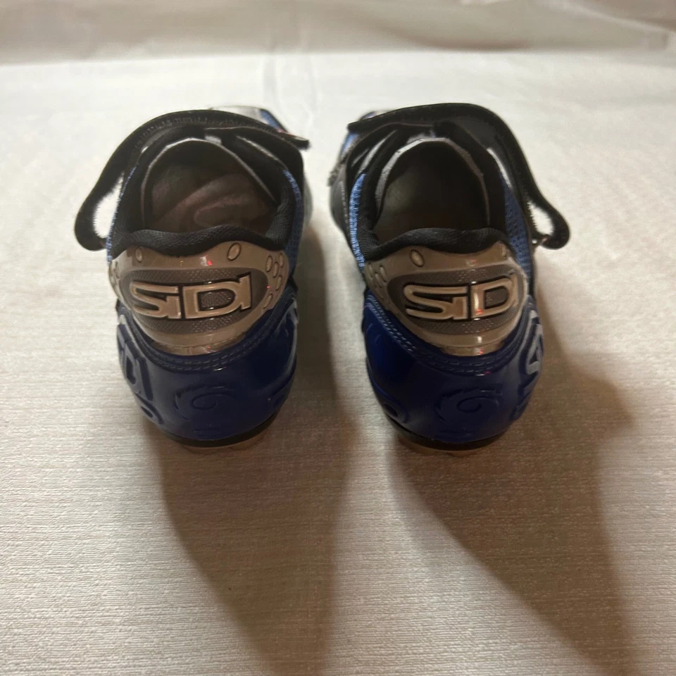 SIDI Mens Cycling Shoes 41 European Bike Silver Blue Road Bicycle Riding Clip-In - Image 3 of 4