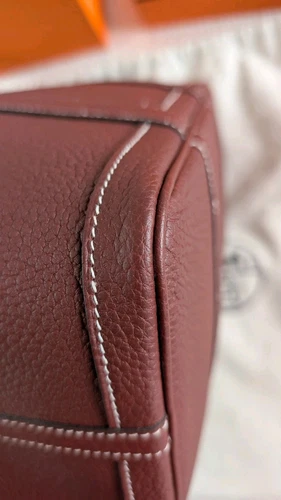 Authentic Hermes Garden Party 30 Bag Negonda Leather Rouge H SHW Used - Picture 13 of 24