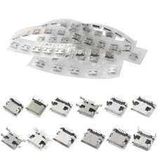 60pcs Micro USB Female Socket Connector Jack Port 5-Pin DIP Jack Plug Connector