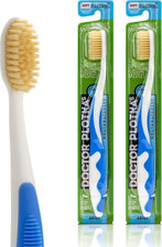 MOUTHWATCHERS Soft Flossing Manual Toothbrush for Adults, 2 Pack, Blue, Ultra Cl