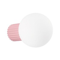 Wandlampe Glas Aluminium Rosa Bad Rund G9 IP44 H:12 Cm Wandleuchte Badezimmer