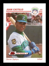 1991 Line Drive AAA Denver Zephyrs 132 Juan Castillo BXCP30