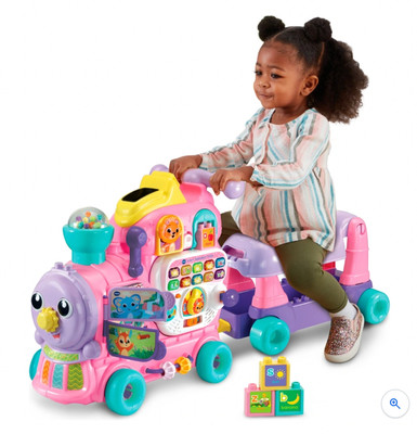 VTech Baby 4 in 1 Alphabet Zug Fahrt auf rosa - Fahren Lernen Lernspielzeug