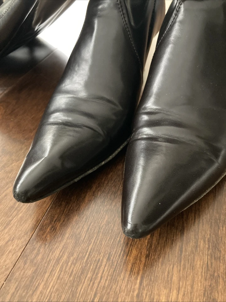 Botas de aguja Donaold J Pliner negras elásticas hasta la rodilla 6 M Foto 4 de 4