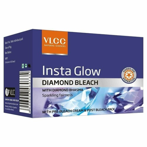 4X VLCC INSTA GLOW DIAMOND BLEACH CREAM FOR SPARKLING FAIRNESS 30GM - Picture 11 of 12