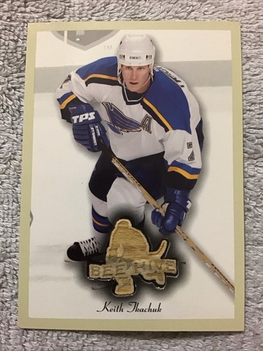 2003-04 Upper Deck Bee Hive KIETH THACHUK Juego Usado Palo Beige St. Louis Azul - Imagen 1 de 2