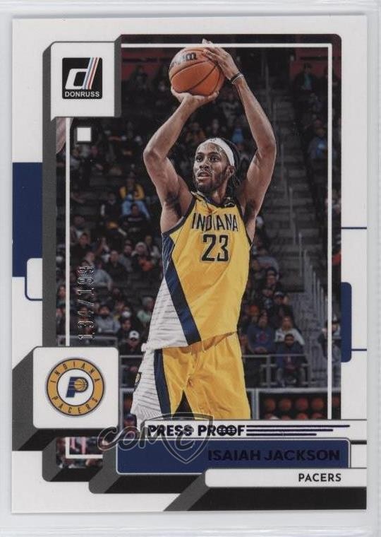 2022-23 Panini Donruss Purple Press Proof 134/199 Isaiah Jackson #52 x5u