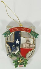 The Danbury Mint Annual Texas Lone Star State Christmas Ornament 2007