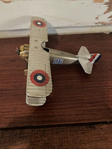 Vintage "Gloster Gladiator" Bi-Plane Model. 1930's RAF Steel Plane .