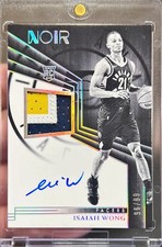 2023-24 Panini Noir Isaiah Wong RPA Rookie Patch Auto Card /99 RC