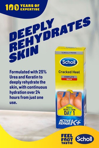 Scholl Cracked Heel Cream 60ml | Moisturizing Treatment with Keratin | Dry Skin - 第 4/7 張圖片