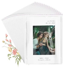 Cellophane Bags 100 Pcs 8x10 Resealable Clear Poly Bags for Clothes Party Favors