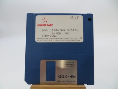 3.5'' Floppy Disk Micro Star DOS LEARNING SYSTEM ENTER: MS vintage computer 