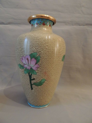 Collectible Chinese cloisonne vase 22cm Z. Sin. Cheng - Picture 4 of 7