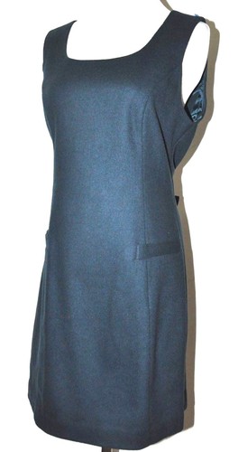 Worthington dress 8P 100% wool fully lined dark teal green 38" chest, 34" long~