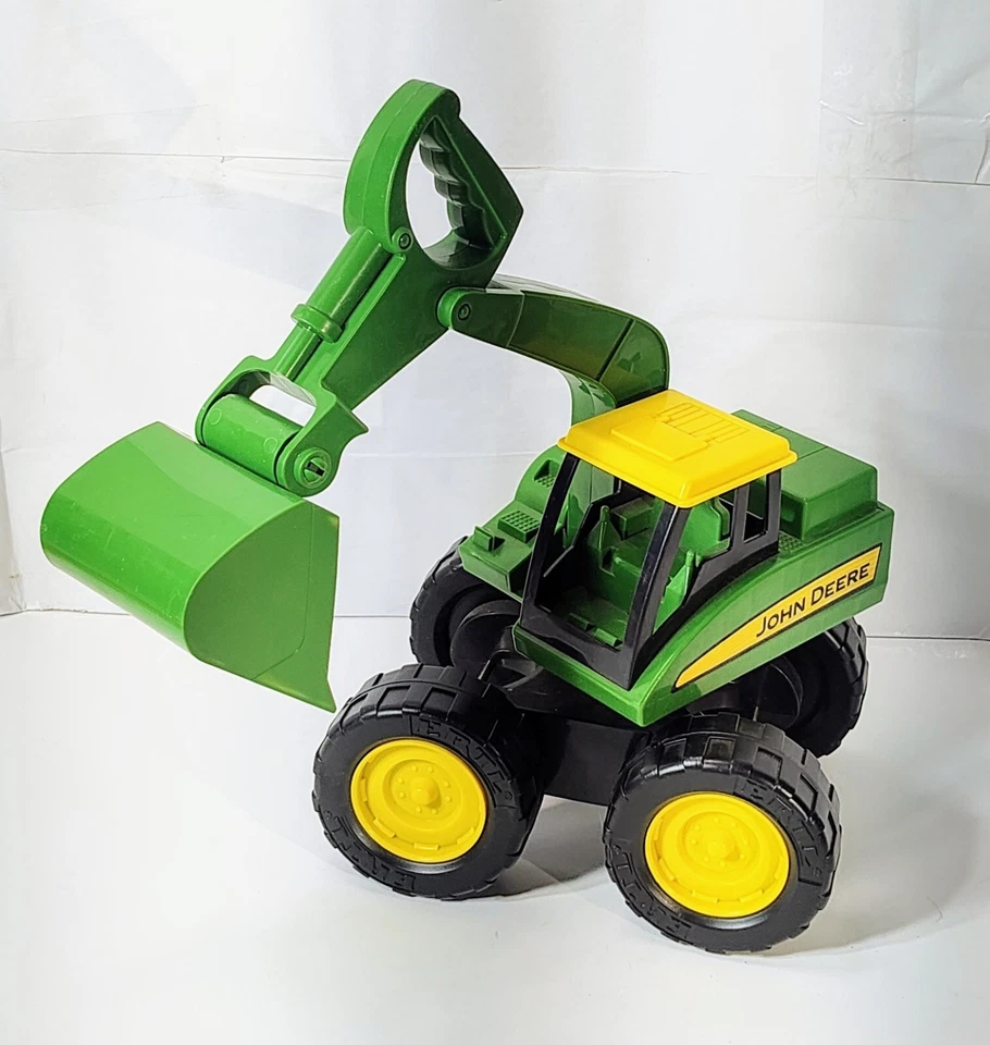 John Deere Large Front End Loader ERTL Plastic BIG Toy Kids Scoop Tractor 19” - Image 2 of 3