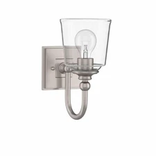 Park Harbor PHVL3011BN Antonia 1-Light 5.5"W Bathroom Sconce, Brushed Nickel
