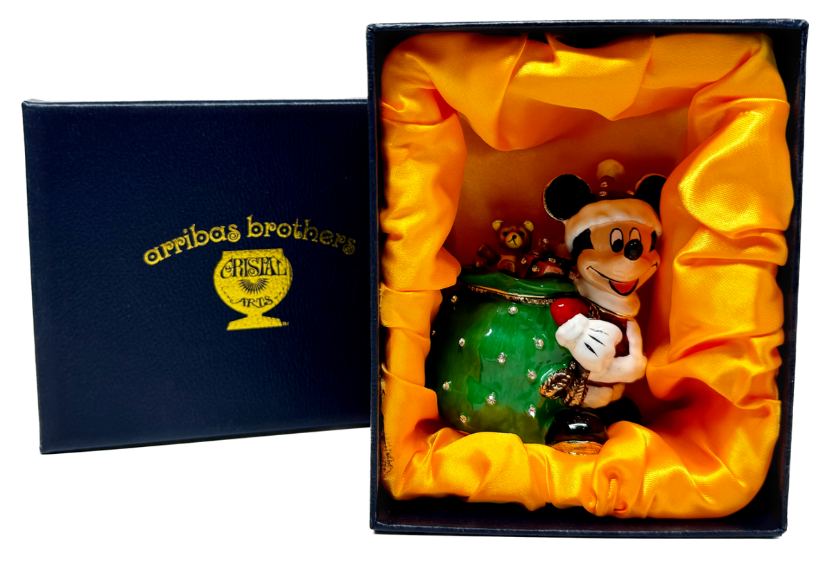 Disney Parks Arribas Brothers Santa Mickey Mouse Jeweled Trinket