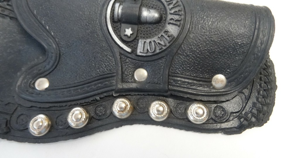 VINTAGE LONE RANGER 1978 CBS TOYS HARD RUBBER DOUBLE PISTOL HOLSTER w